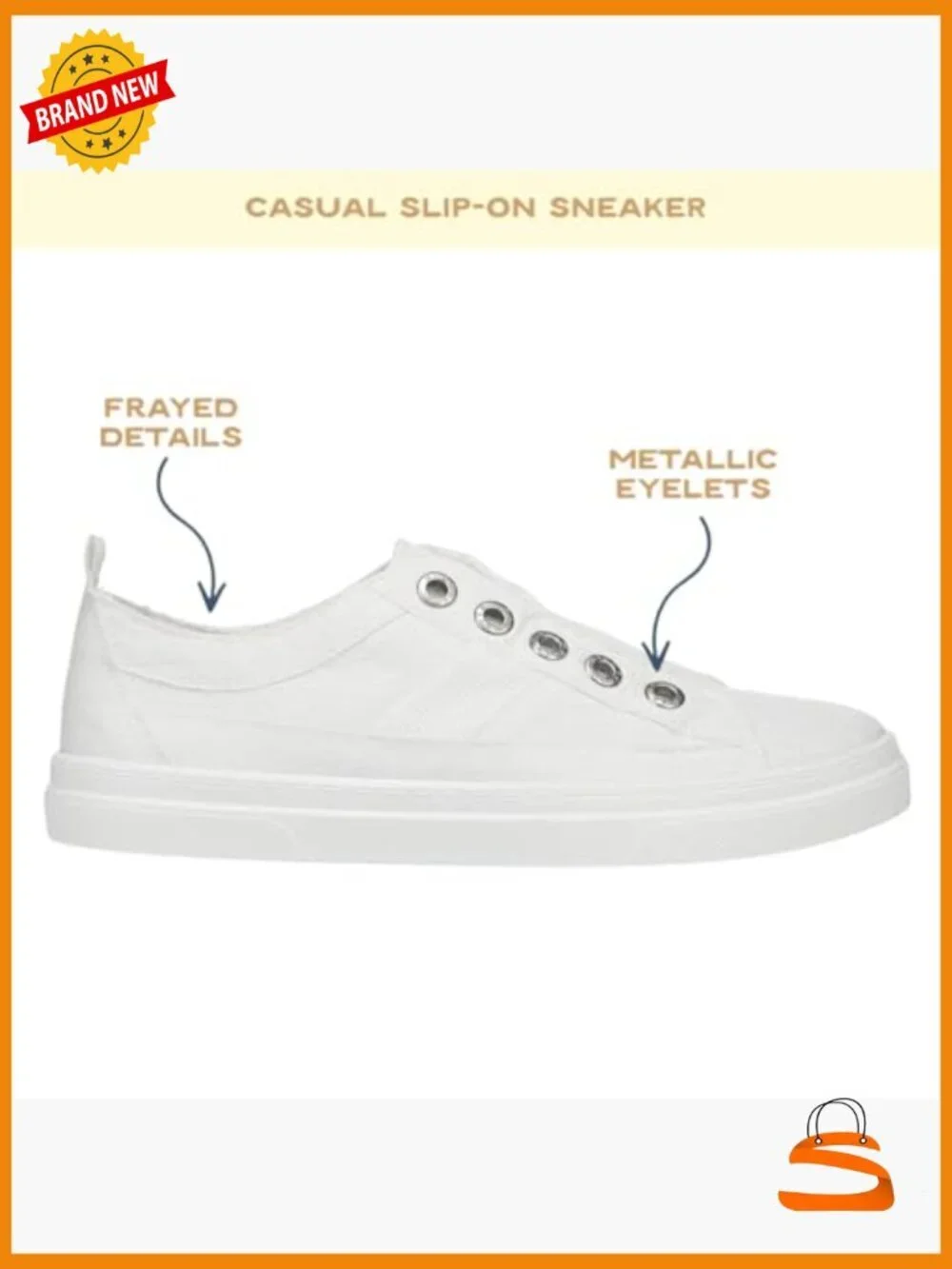 Slip-On Fashion Sneakers with Canvas Upper and Lightweight Sole